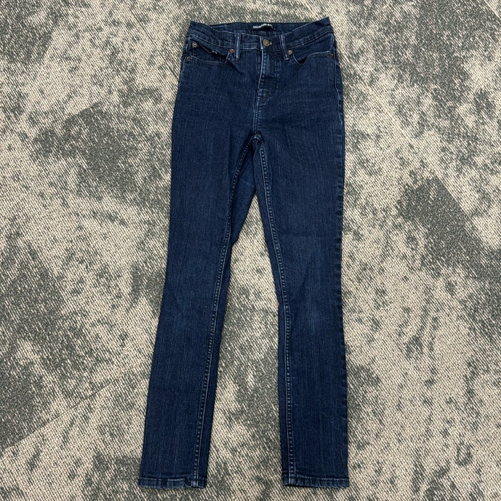 🟡SOLD🟡 Womens Size 0 Calvin Klein Dark Blue Denim High Rise Skinny Jesns